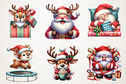 Quirky Santa & Reindeer Christmas Cl, an Illustration by RobertsArt (Thumbnail 7 of 7)