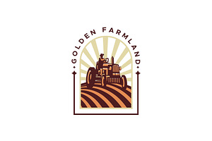 Vintage Farming Logo Template