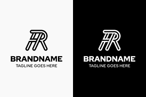 Letters HR Monogram Logo, a Branding & Logo Template by Pray Art Design Studio
