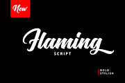 Flaming Script, a Script Font by Sikifonts (Thumbnail 1 of 8)