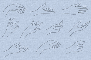 Hands Clipart And Procreate Stamps