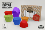 Cupcake Eclaire Liner Box Mockup, a Cups & Container Mockup by INCDesign (Thumbnail 6 of 8)