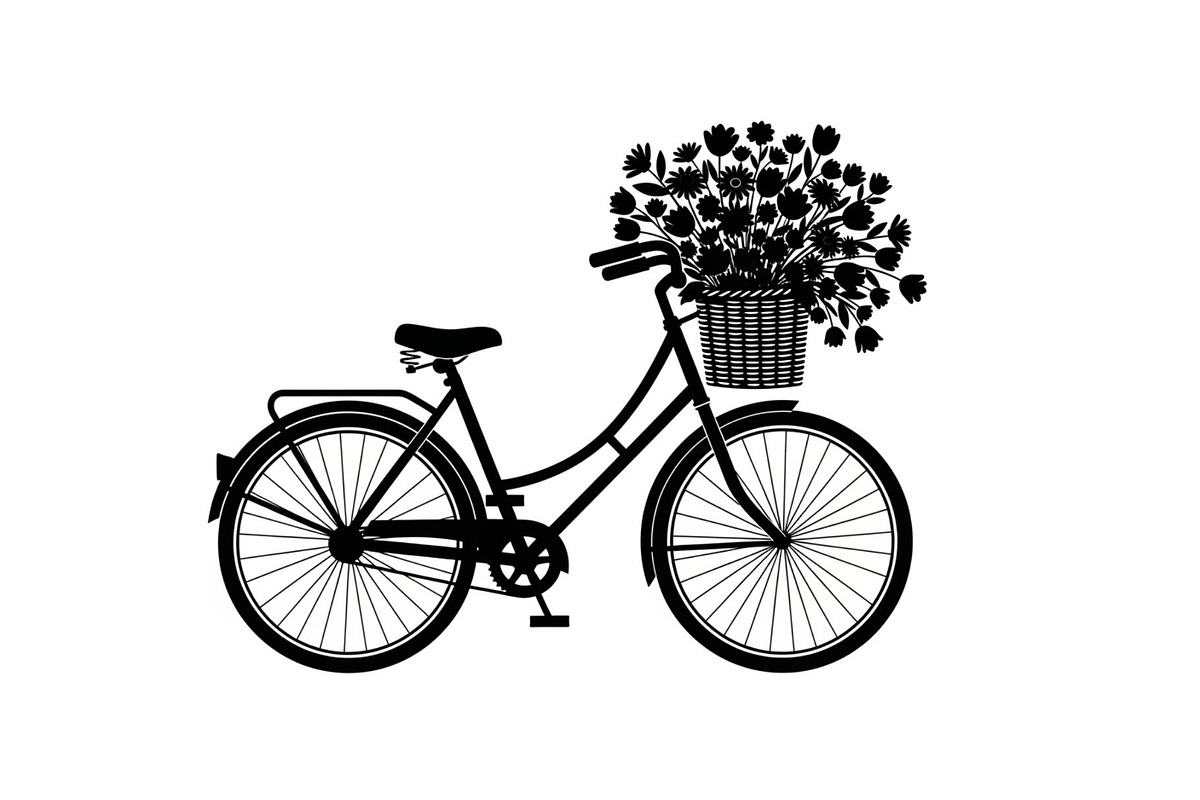 Flower Bicycle Silhouette Bundle, an Illustration by Gaye Art (Photo 9 of 31)