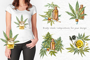 CBD Oil. Hemp illustration, a Food Illustration by Ann Astro (Thumbnail 7 of 8)