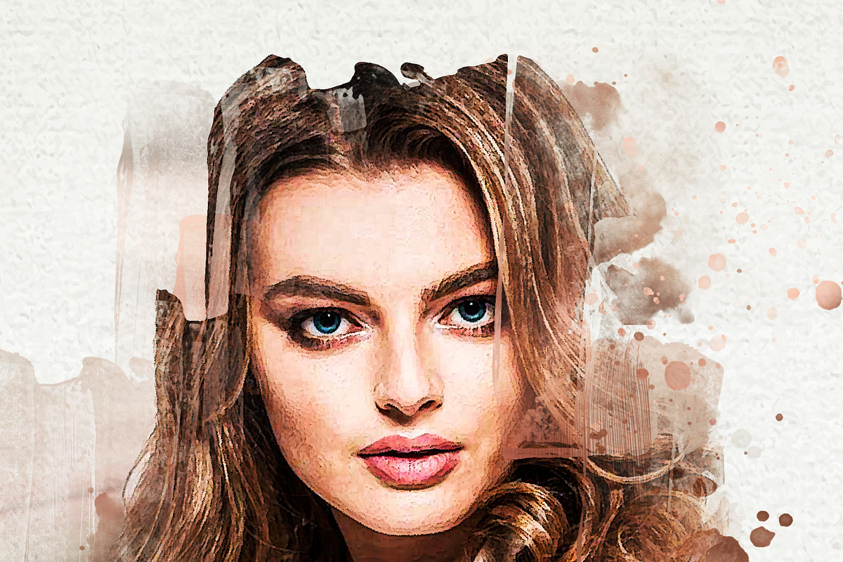 Watercolor Effect PSD Photo Template, an Action Add-On by DigitalsDesigns (Photo 2 of 3)
