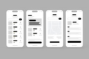 Mobile App Wireframe Template, a Wireframe Template by MightyDesign (Thumbnail 4 of 7)
