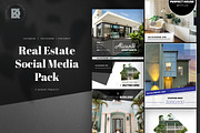 Real Estate Social Media Pack, a Social Media Template by Kahuna Design (Thumbnail 1 of 6)