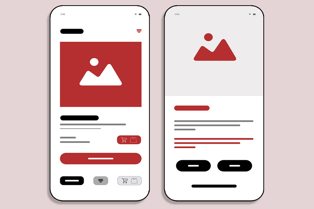 Mobile App Wireframe Template, a Wireframe Template by MightyDesign (Photo 3 of 8)