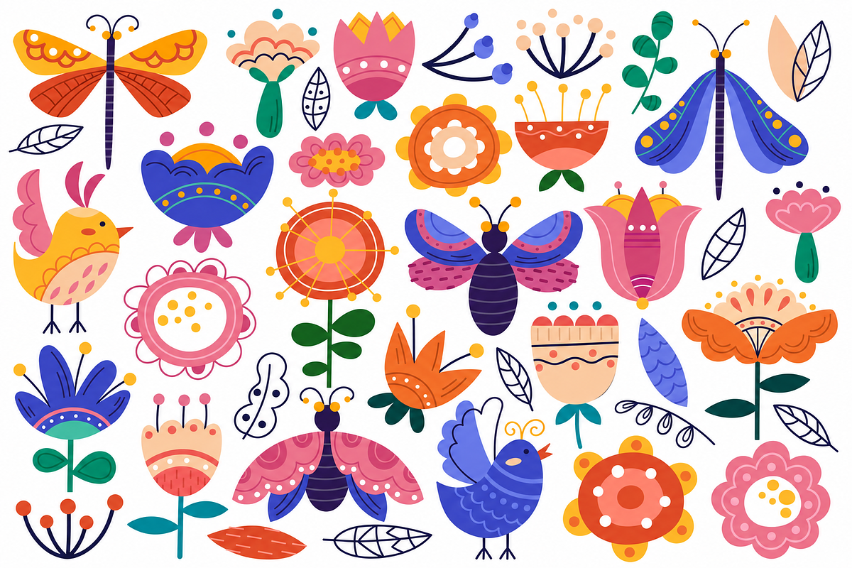 Hand Drawn Nature – 125 Elements, a Decorative Illustration by Anna Studio (Photo 10 of 11)