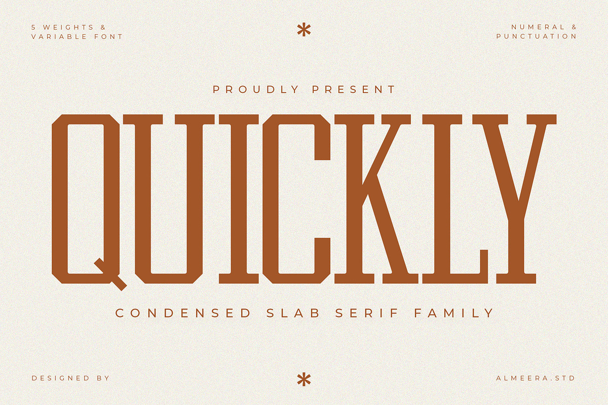 Quickly — Variable Slab Serif Font, a Slab Serif Font by Almeera Std (Photo 1 of 9)