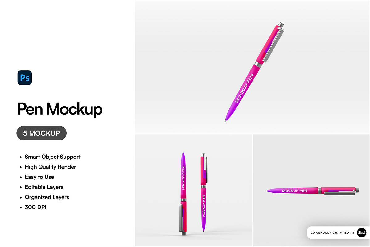 Pen Mockup, a Merchandise Mockup by SLAB! Design (Photo 1 of 7)