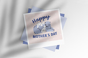 Happy Mothers day cards with animals, a Background Graphic by Good Studio (Thumbnail 9 of 10)