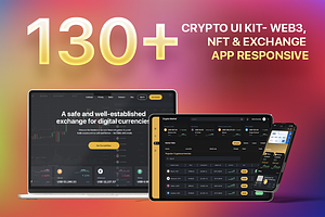 Crypto Web3, NFT Exchange Responsive, an UI Kit Template by Simona Meleca