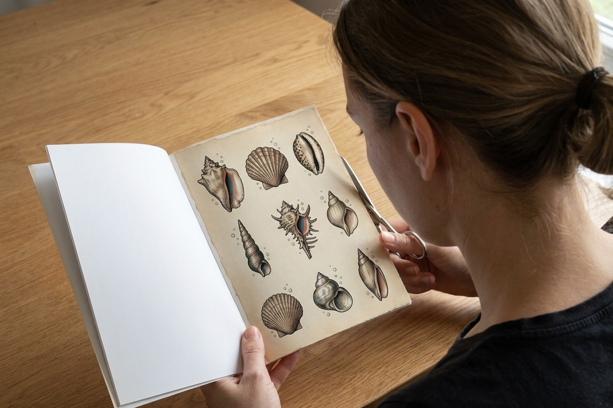 Ocean Junk Journal Clipart Printable, an Animal Illustration by Image for Sale (Photo 2 of 3)