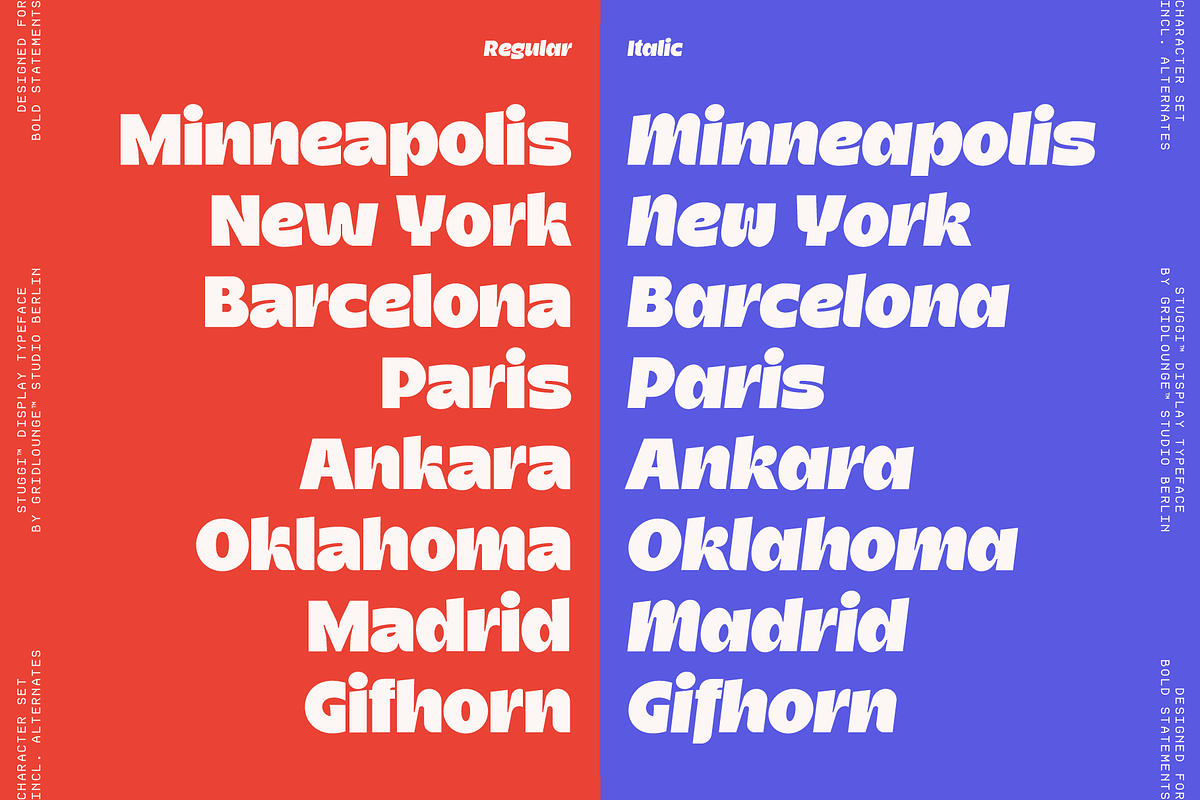 Stuggi — Regular & Italic, a Sans Serif Font by Gridlounge (Photo 3 of 12)