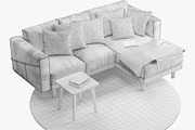Four-seat sofa 3d model, a Furniture 3D Model by 3dmitruk (Thumbnail 9 of 9)