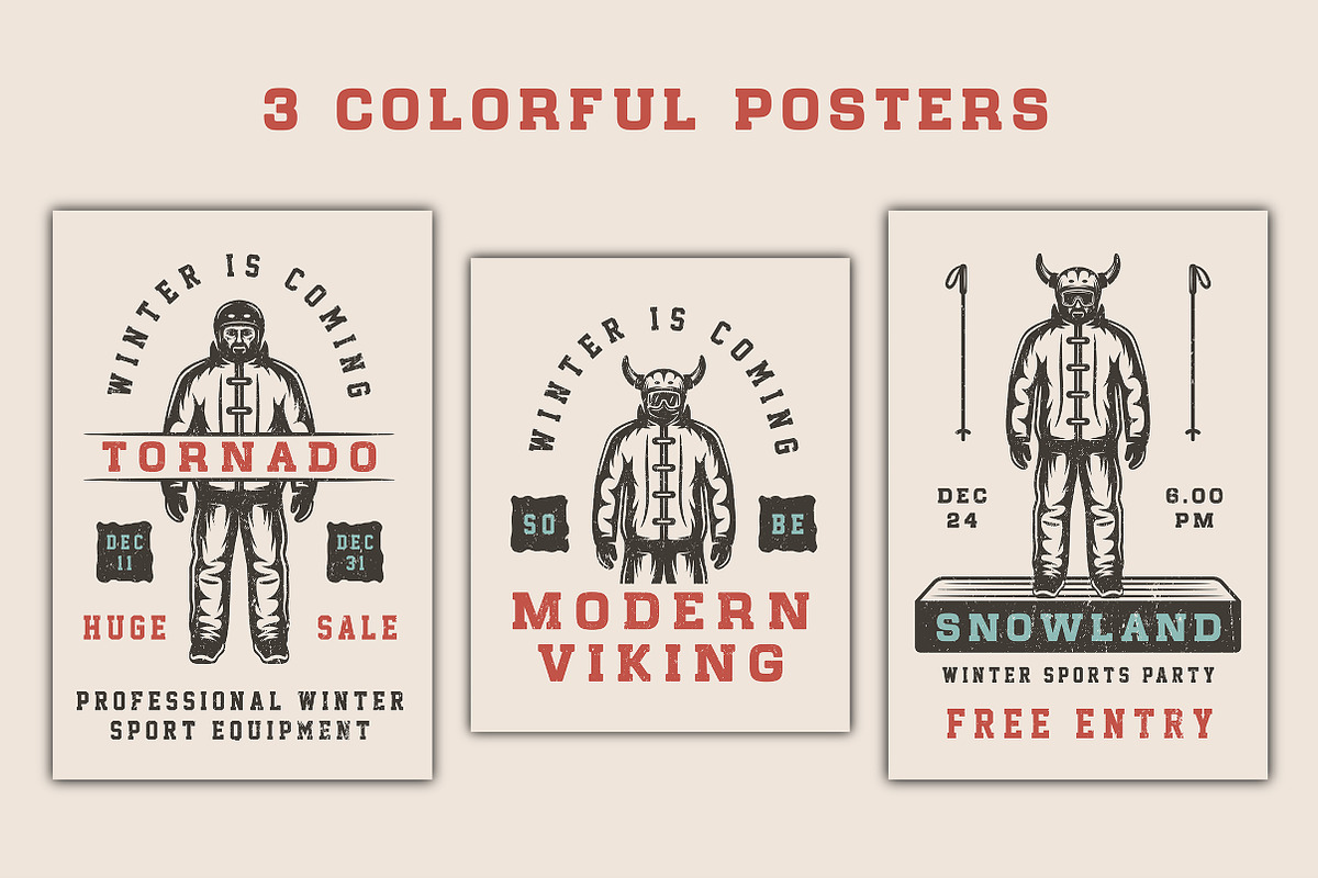 Winter Sports Bundle, a Branding & Logo Template by AkimD (Photo 6 of 8)