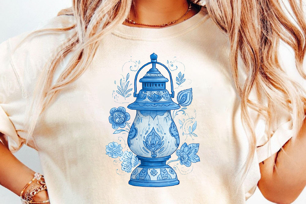 Dutch Folk Blue Clipart Set, an Illustration by DreamCafeArt (Photo 6 of 6)