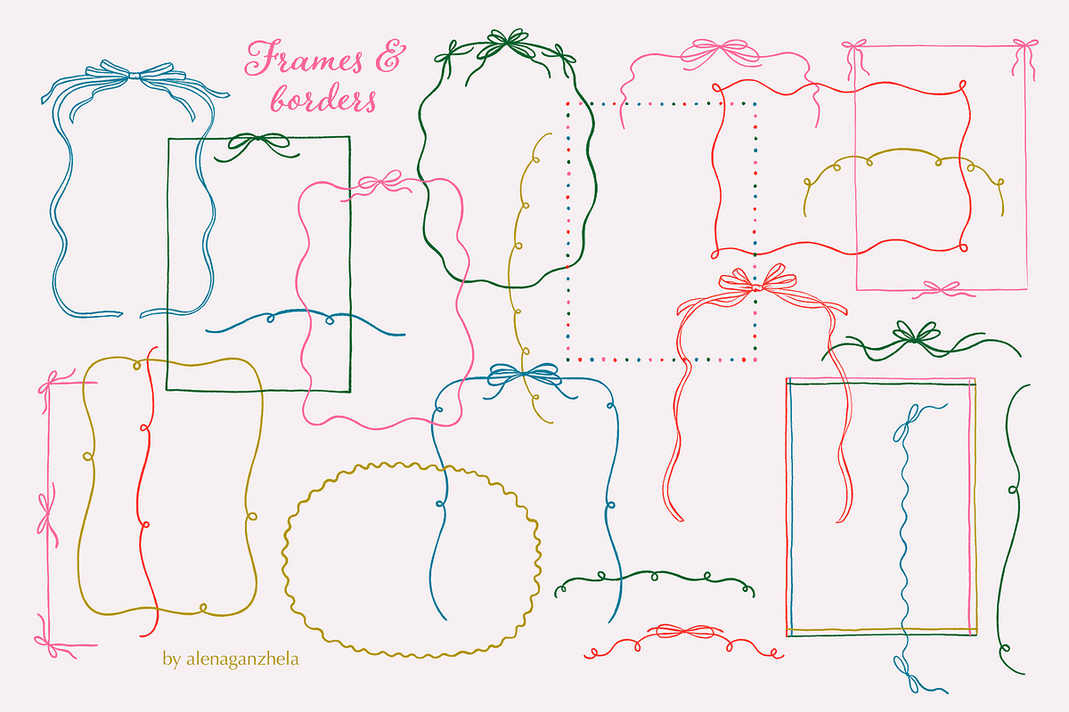 COQUETTE BOWS - patterns & cliparts, a Pattern Graphic by alenaganzhela (Photo 11 of 14)