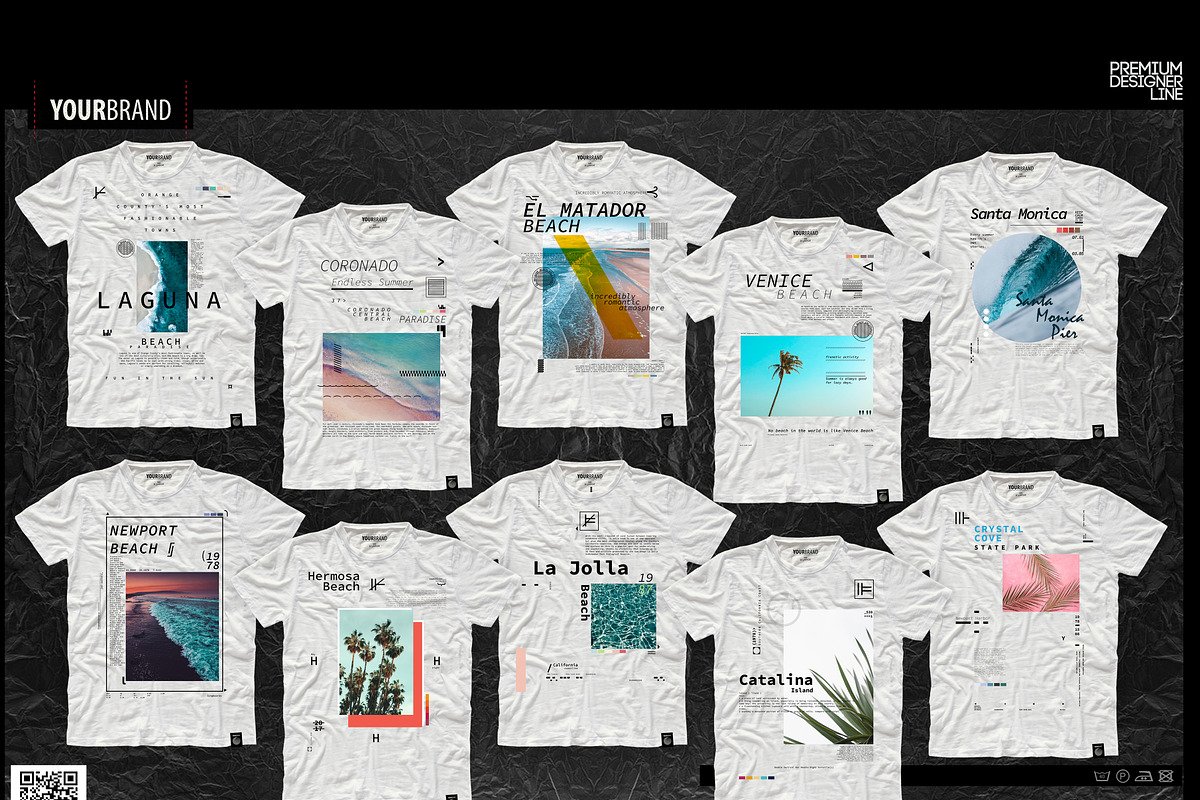 Summer Tee's Graphic Set // Editable, a Decorative Illustration by NoSpoon Design (Photo 1 of 8)