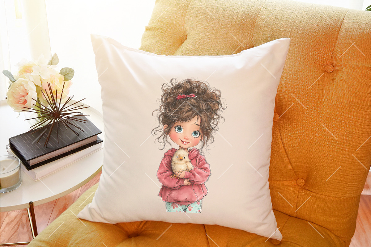 Whimsical Spring Girl Clipart, an Illustration by OK Design (Photo 6 of 6)