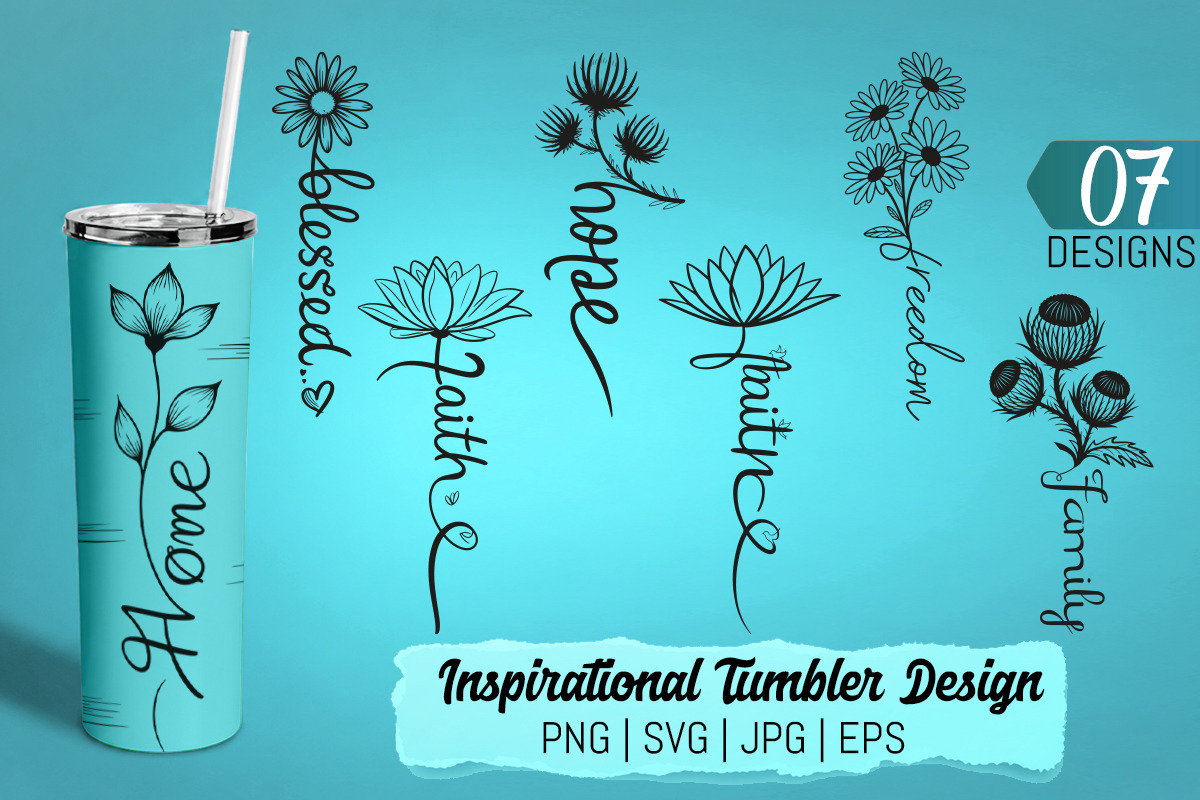 Inspirational Quotes Tumbler Designs, a Decorative Illustration by Actual Pixel (Photo 3 of 3)