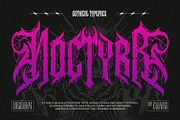 Noctyrr Heavy Metal Gothic Font, a Blackletter Font by Letterara (Thumbnail 1 of 15)