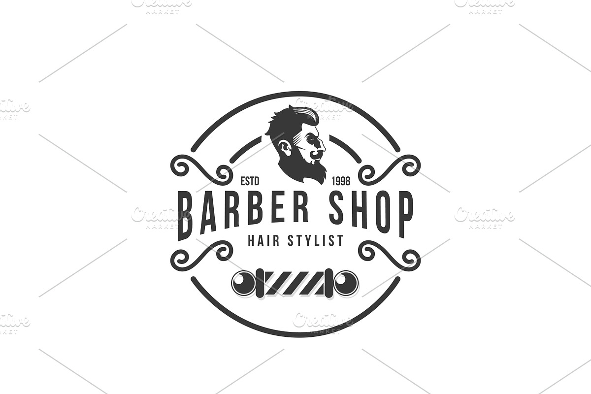 Vintage Barbershop Logo Design, a Branding & Logo Template by AlvinStd
