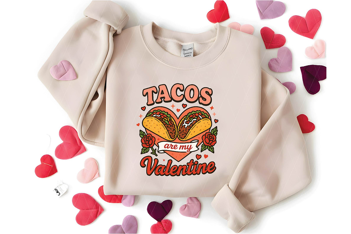 Tacos Are My Valentine Png, an Illustration by DreamPrint404 (Photo 6 of 8)