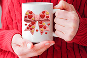 Crochet Valentines Day Coquette Bow, an Illustration by CraftArtStudio (Thumbnail 2 of 4)