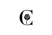 Minimalist Letter C with Rose Logo, a Branding & Logo Template by Luxury Logos (Thumbnail 3 of 4)