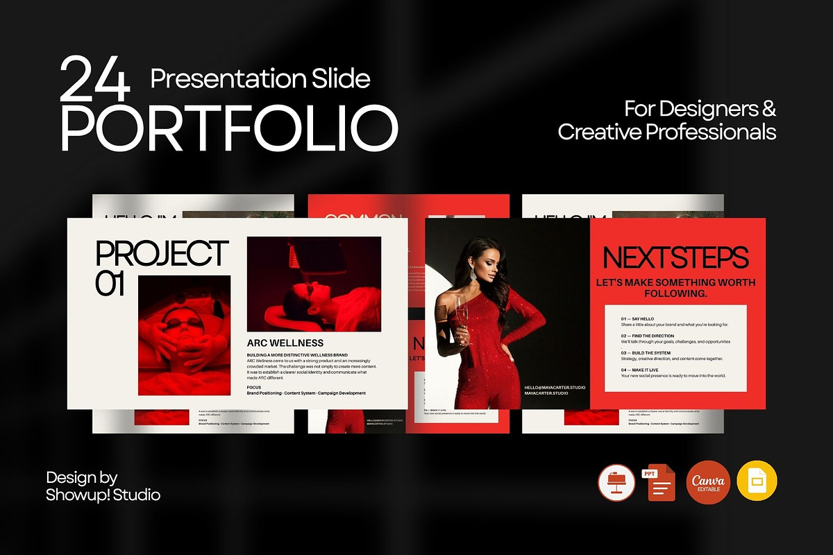 Social Media Portfolio Slides Bundle, a Presentation Template by ShowUp! Studio (Photo 1 of 7)
