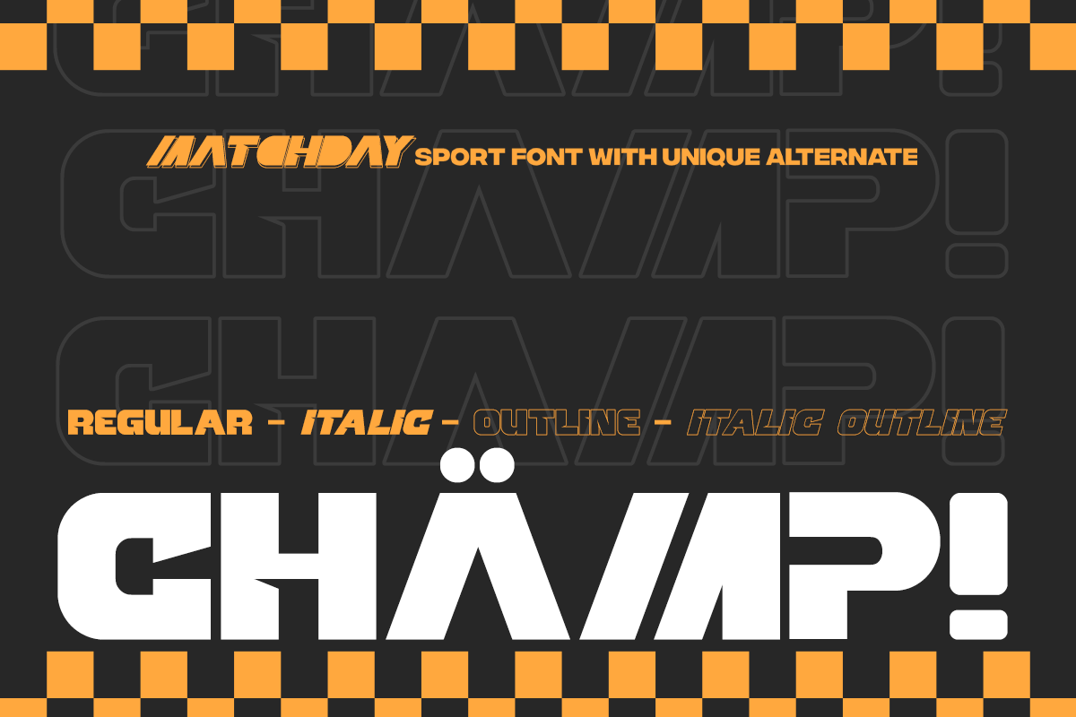 Matchday - Sport Font, a Sans Serif Font by RagamKata (Photo 12 of 12)