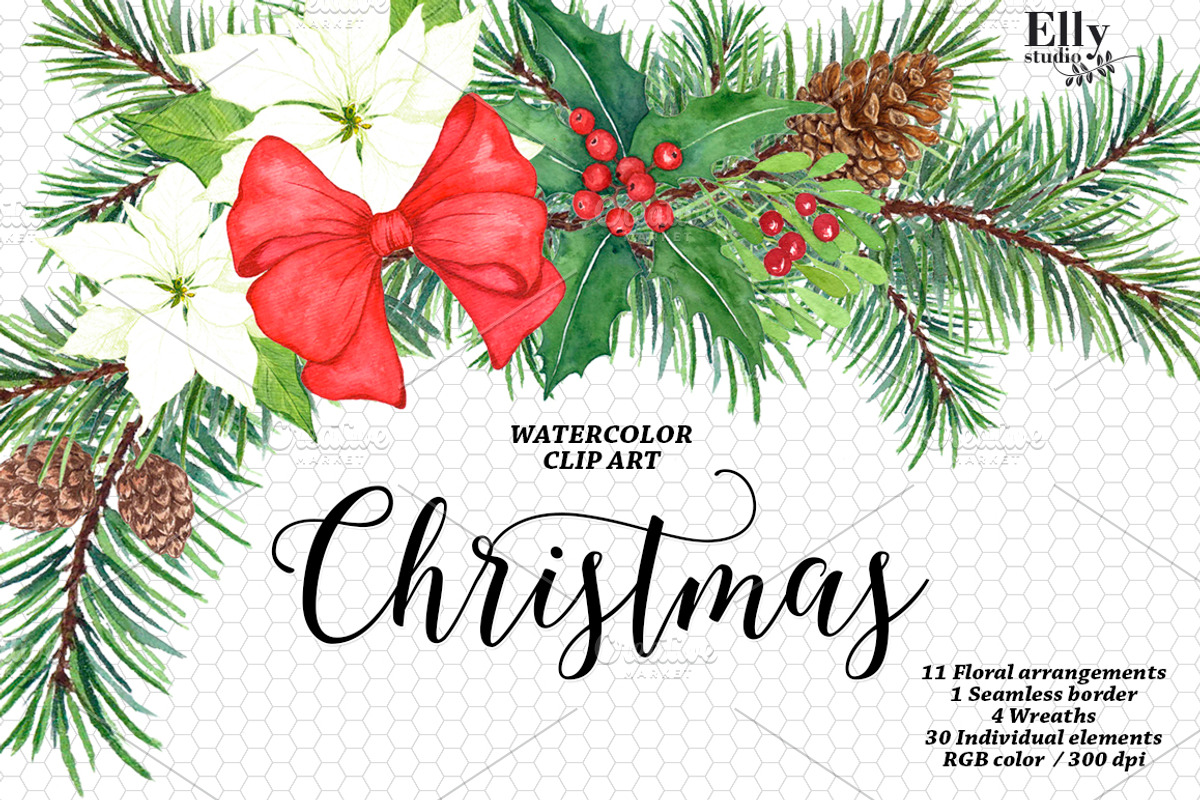 Christmas Clip Art, an Illustration by Elly Studio (Photo 9 of 9)