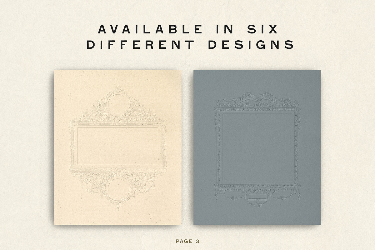 Vintage Embossed Paper Frames Vol 2, a Decorative Illustration by ...