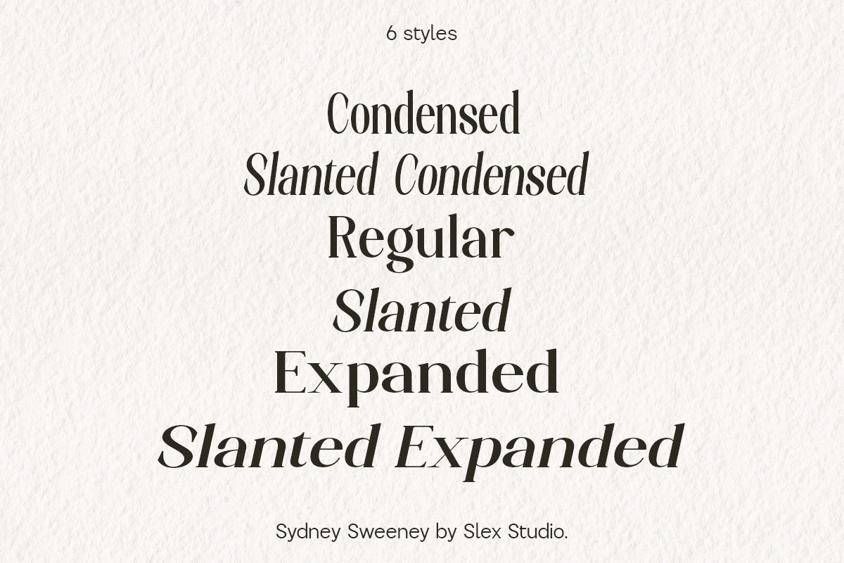 Sydney Sweeney, a Serif Font by Slex Studio (Photo 4 of 12)