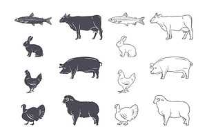 Vector Farm Animals