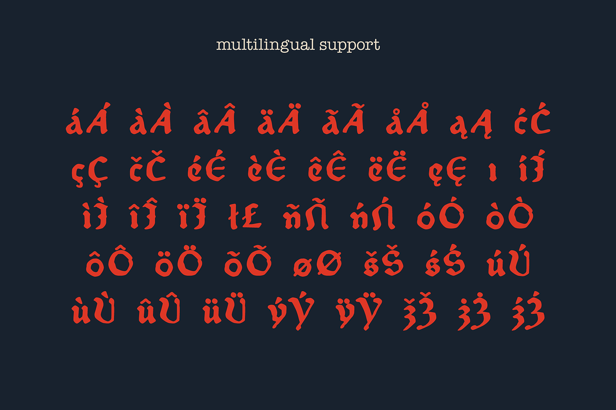 Medieval Grammar blackletter font, a Blackletter Font by kaer_shop (Photo 9 of 13)