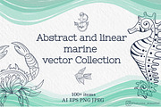 Abstract linear Ocean clipart, a Seasonal Illustration by Tatyana_Zenartist (Thumbnail 1 of 13)