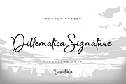Dillematica Signature Font, a Handwritten Font by Basnistudio (Thumbnail 1 of 10)