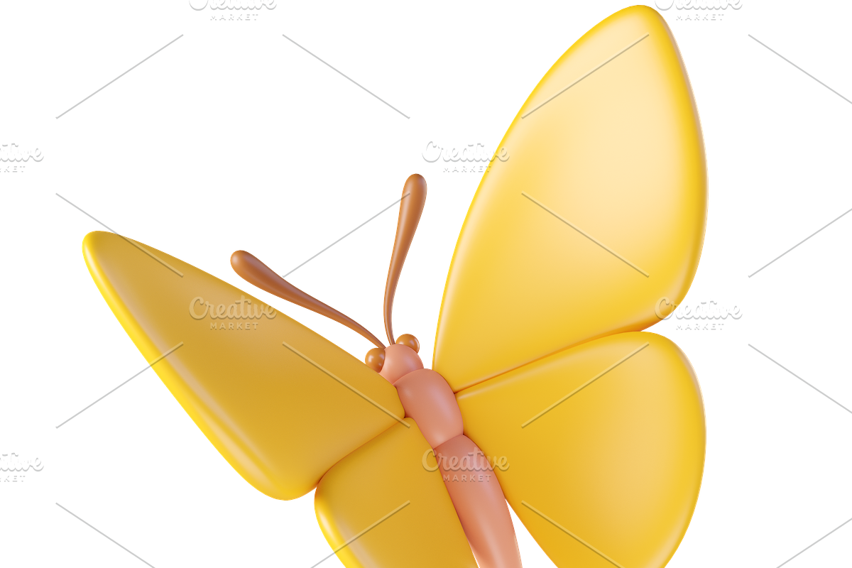 Cute 3D Butterflies icons, an Animal 3D Model by Hannet (Photo 5 of 9)