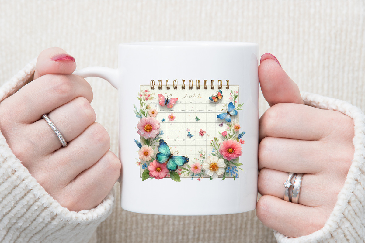 Watercolor Spring Planner Clipart, an Illustration by Sublimation Artist (Photo 5 of 6)