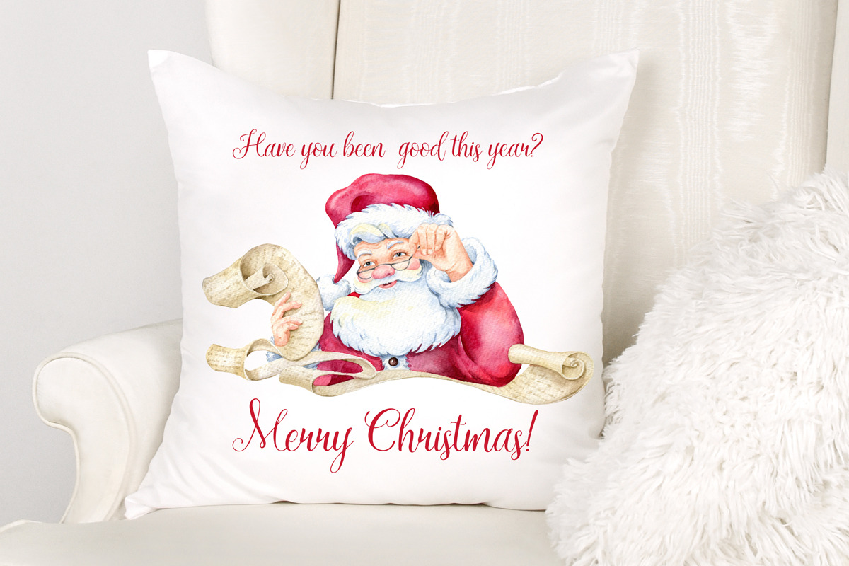 Santa Claus Christmas clipart set, an Illustration by SimpleWishesArt (Photo 3 of 5)