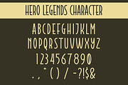 Hero Legends Retro Display Font, a Sans Serif Font by IHDSTD (Thumbnail 7 of 7)