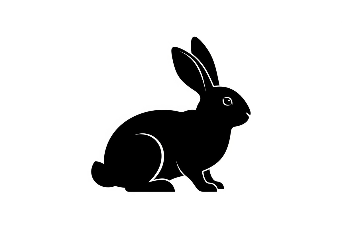 Cute Rabbit Silhouette Vector Bundle, an Illustration by yasushie (Photo 30 of 51)