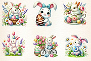 Easter bunny, Easter bunnies clipart, an Illustration by DreamArtGraphic (Thumbnail 4 of 5)