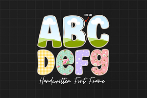 Pearl Font Canva Frame Template, a Design Template by Jozoor