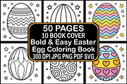Bold & Easy Easter Egg Coloring Book, a Seasonal Illustration by Design Station (Thumbnail 1 of 3)