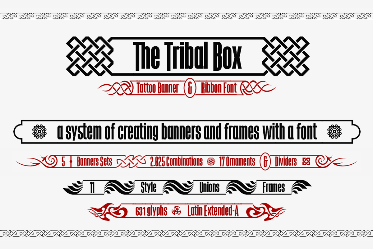 The Tribal Box -banner font- preview 5