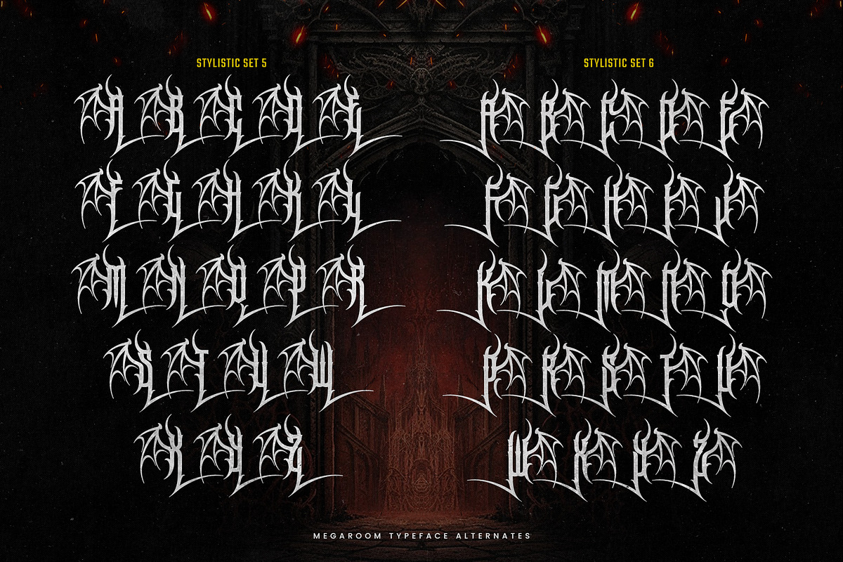 Megaroom typeface, a Blackletter Font by alit design (Photo 13 of 20)
